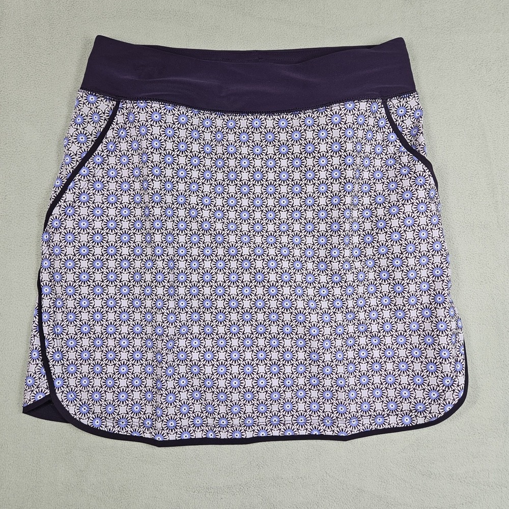 Lands' End Swim Skort Size 4 Purple Quick Dry Pull On Swim Skirt Pockets Cruise - Picture 1 of 11